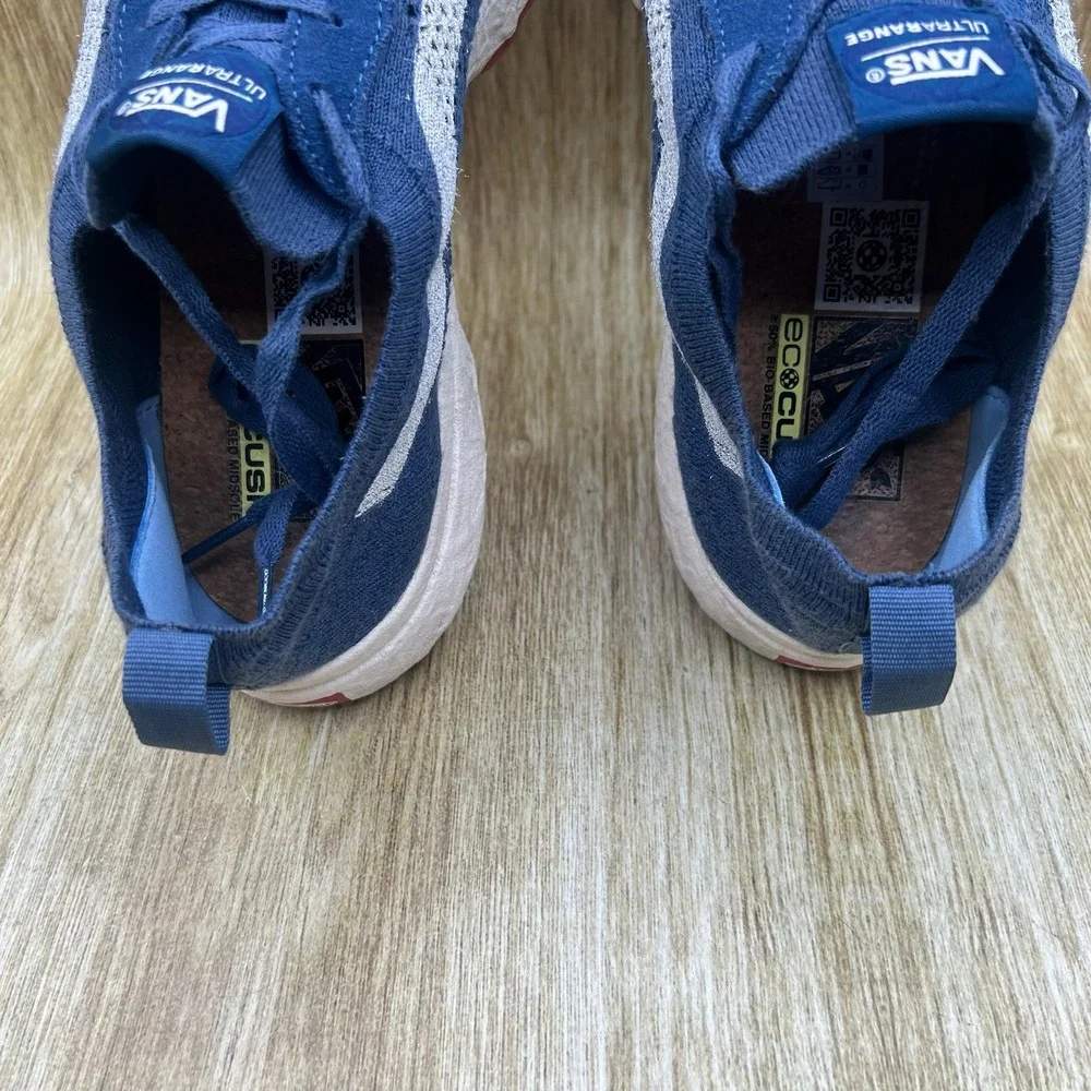 Vans UltraRange VR3 Men's Size 11.5 Navy Blue Grey Knit Sustainable Sneakers